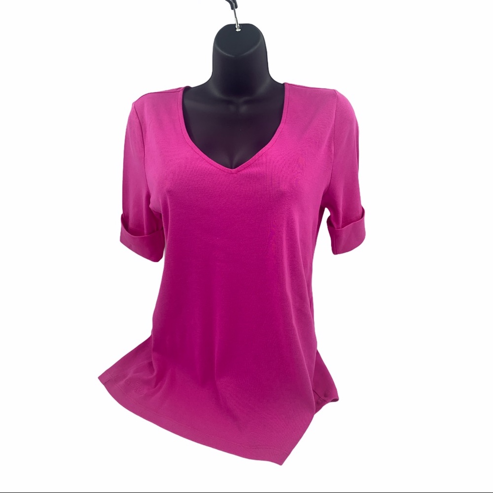 LAUREN Ralph Lauren V-Neck Top, Size Medium
